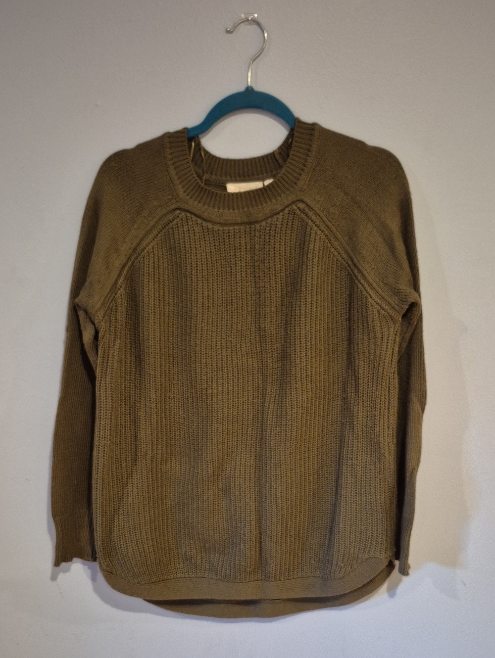 Women’s Olive Green Crewneck Knit Sweater